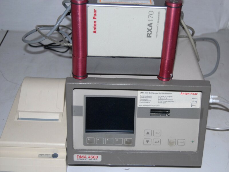 Anton Paar DM 4500 and RXA 170 Refractometer
